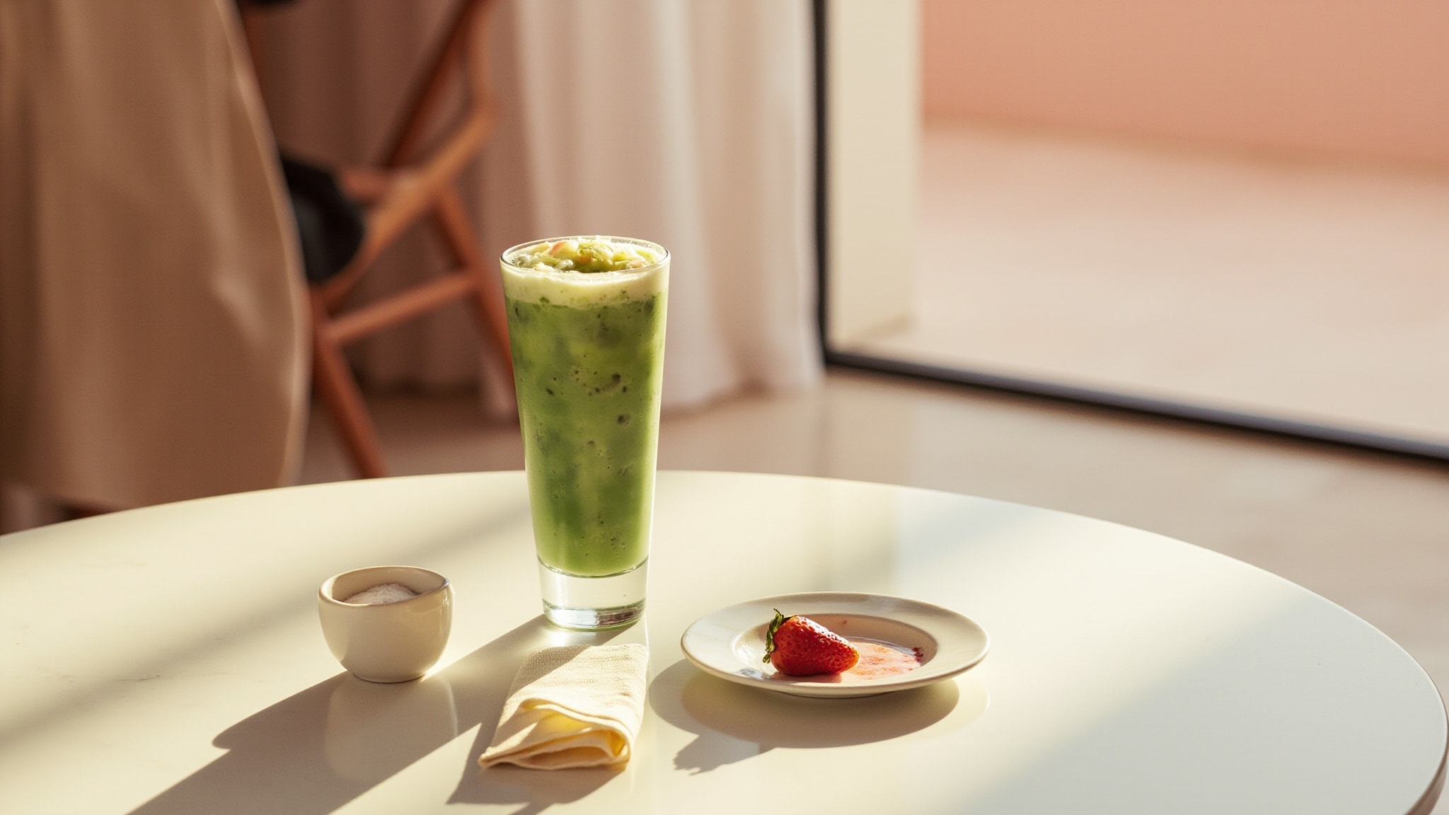Strawberry Matcha by Sugar Milk Co.. Atmospheric mood