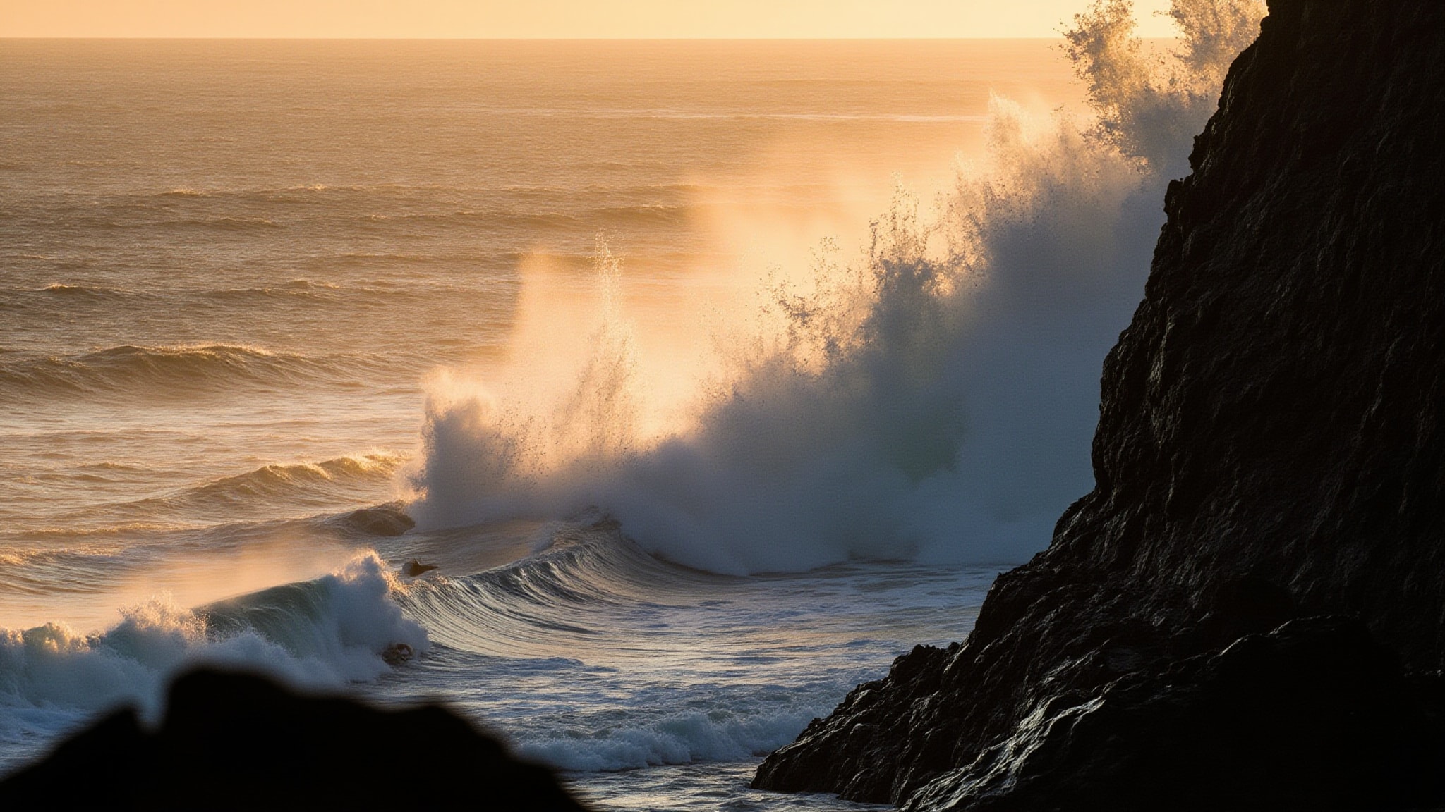 Surfing Mavericks by Zara. Atmospheric mood