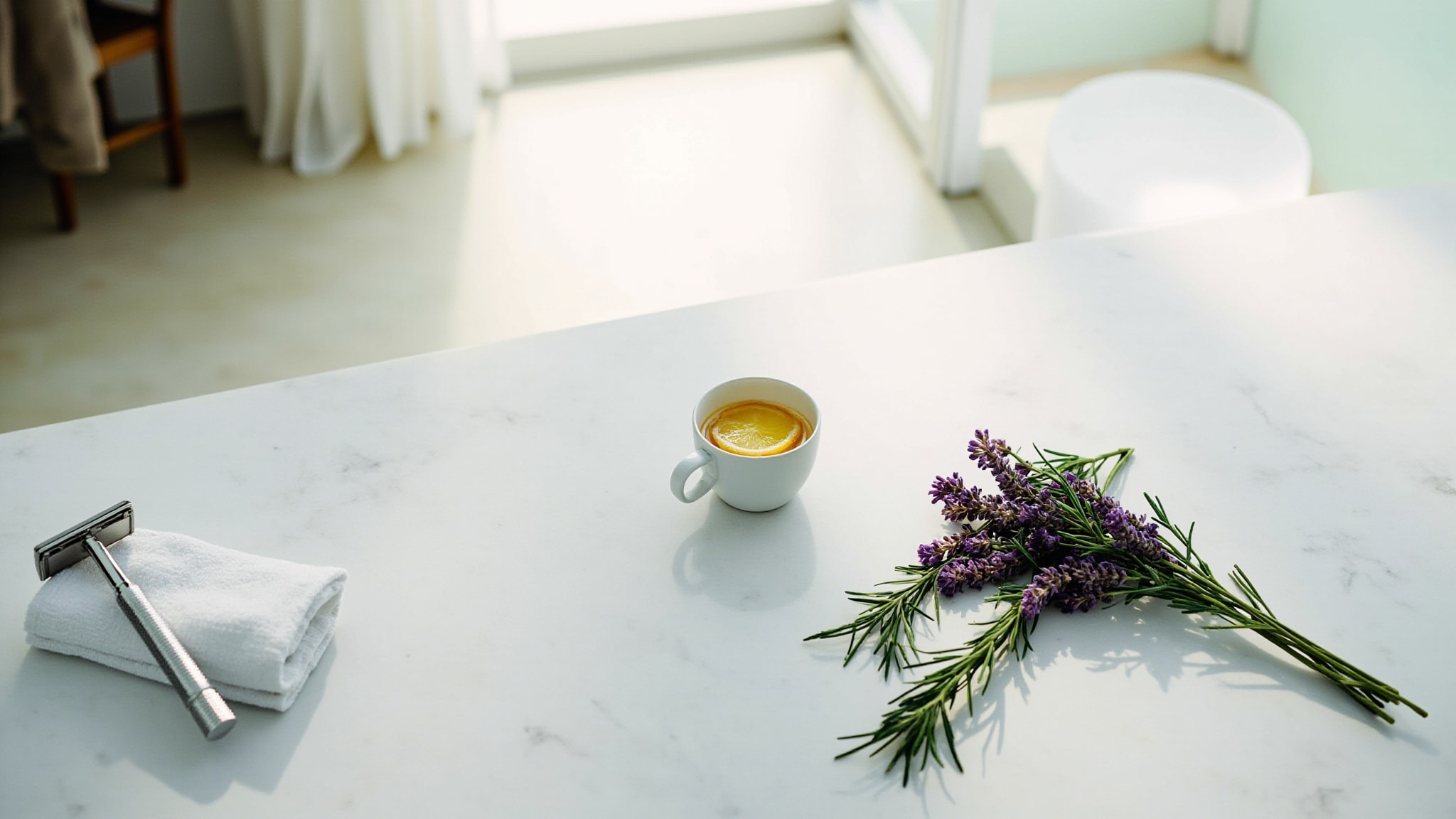 Green Lavender Cologne Intense by The Art Of Shaving. Atmospheric mood