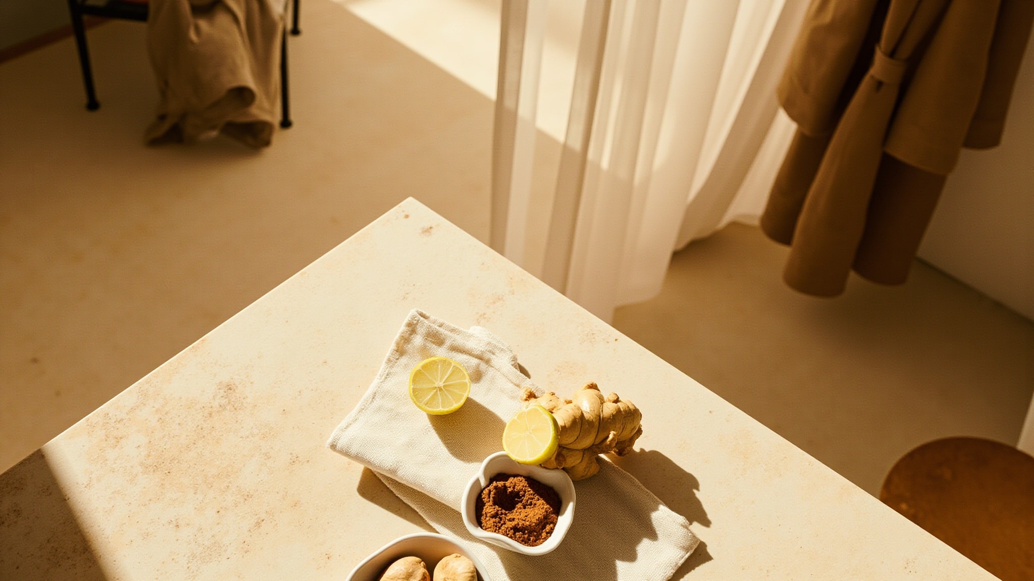 Sandalwood & Ginger by The Body Shop. Atmospheric mood