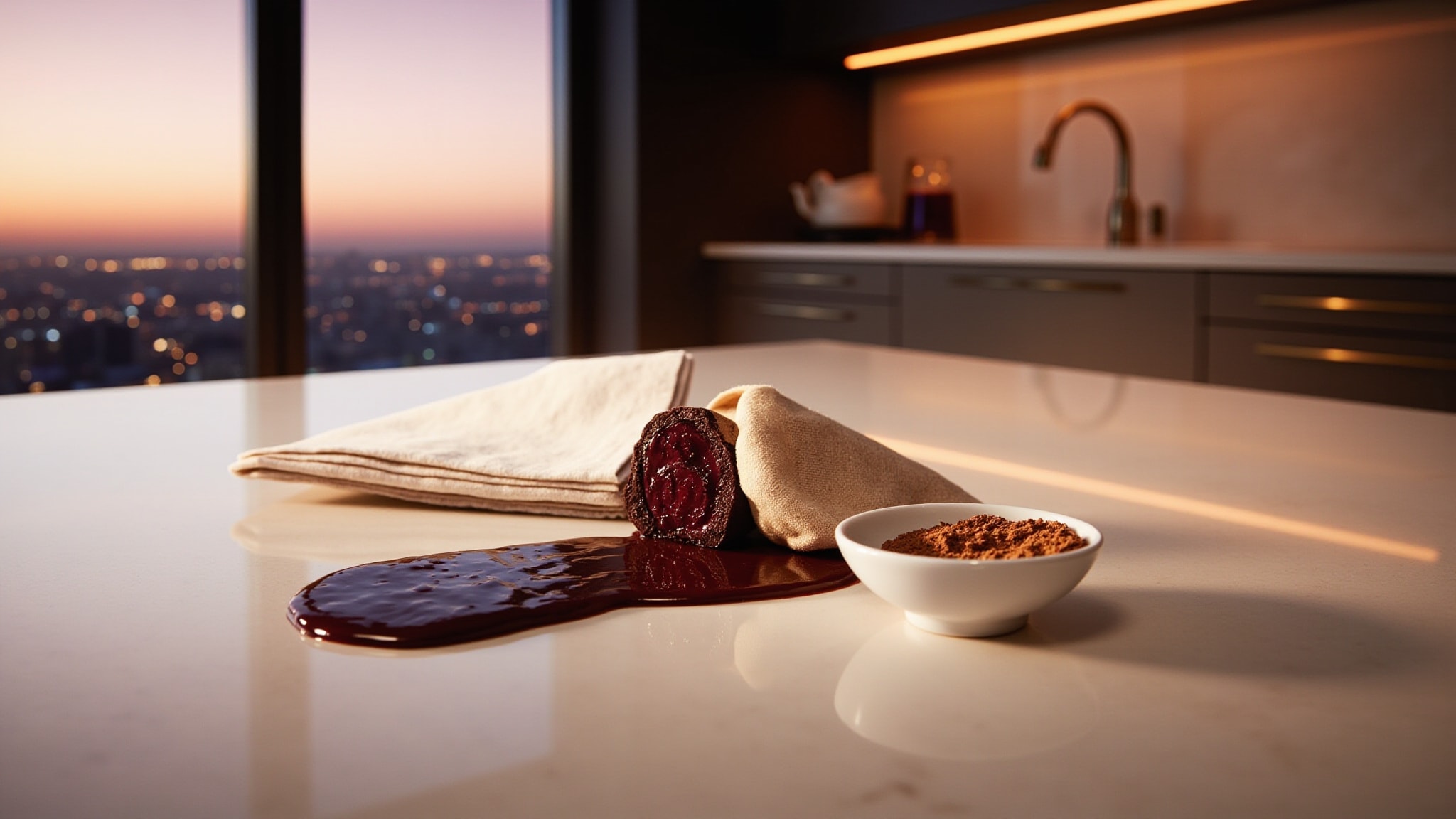 Belgian Choco Cherry Truffle by The Dua Brand. Atmospheric mood