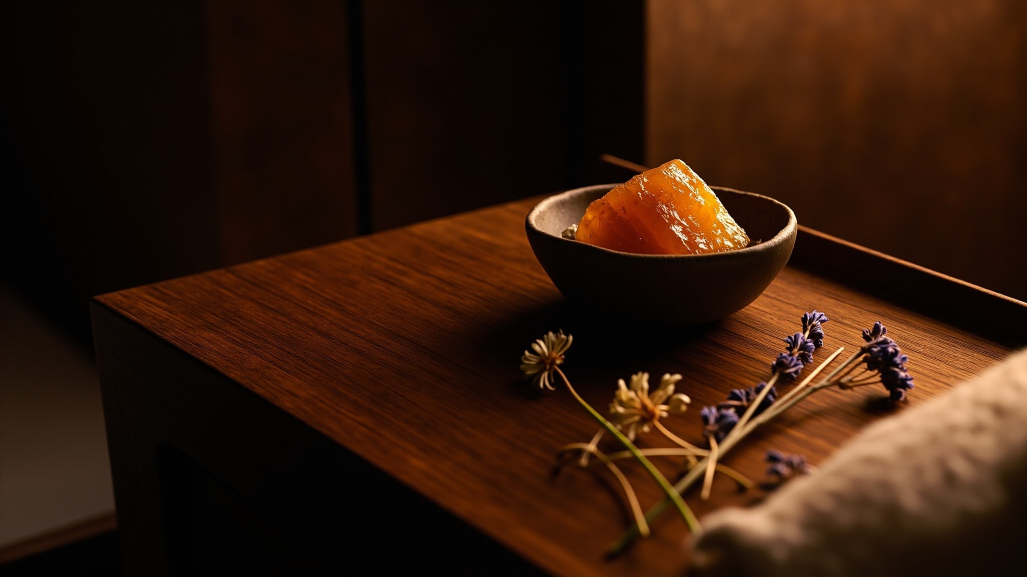Chamomile & Lavender Milk Tea by The Dua Brand. Atmospheric mood