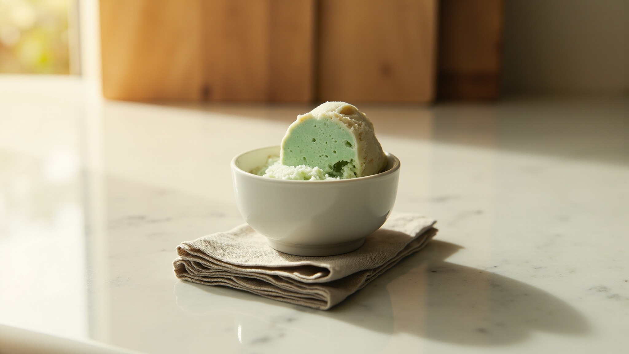 Dreamy Pistachio White Milk Gelato 33 by The Dua Brand. Atmospheric mood