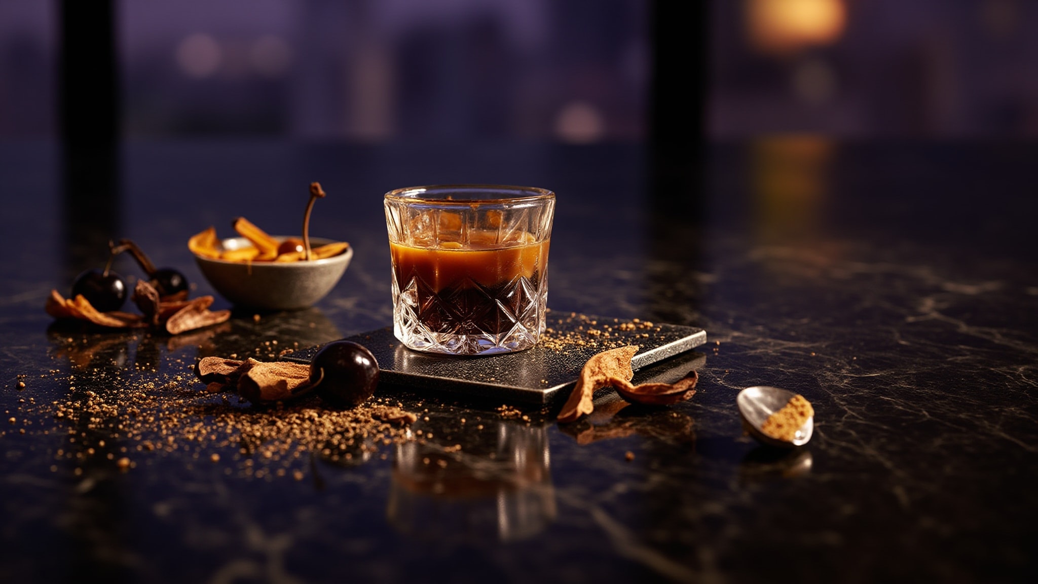 Drowning in Caramel Cherry Delight by The Dua Brand. Atmospheric mood