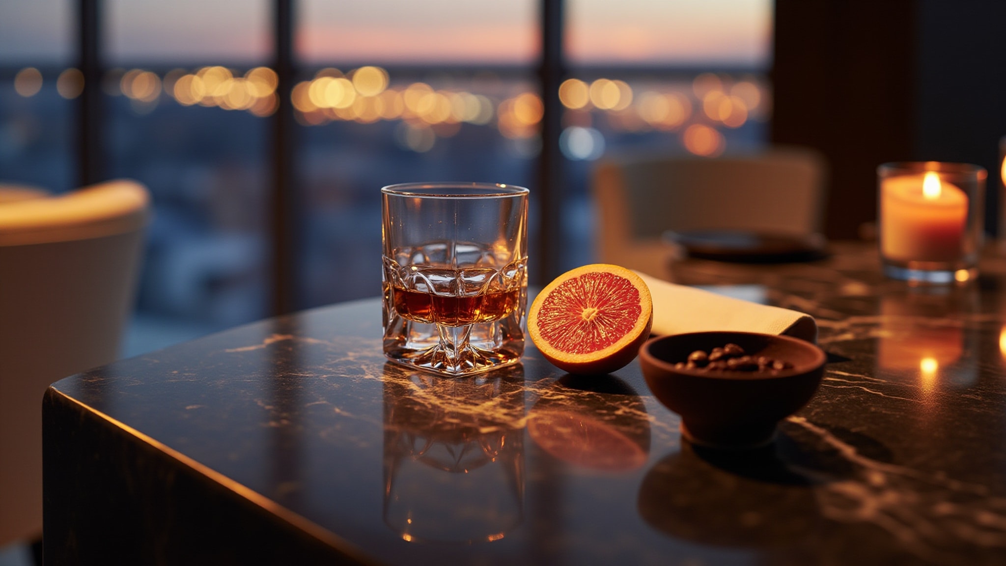 Grapefruit Cognac by The Dua Brand. Atmospheric mood