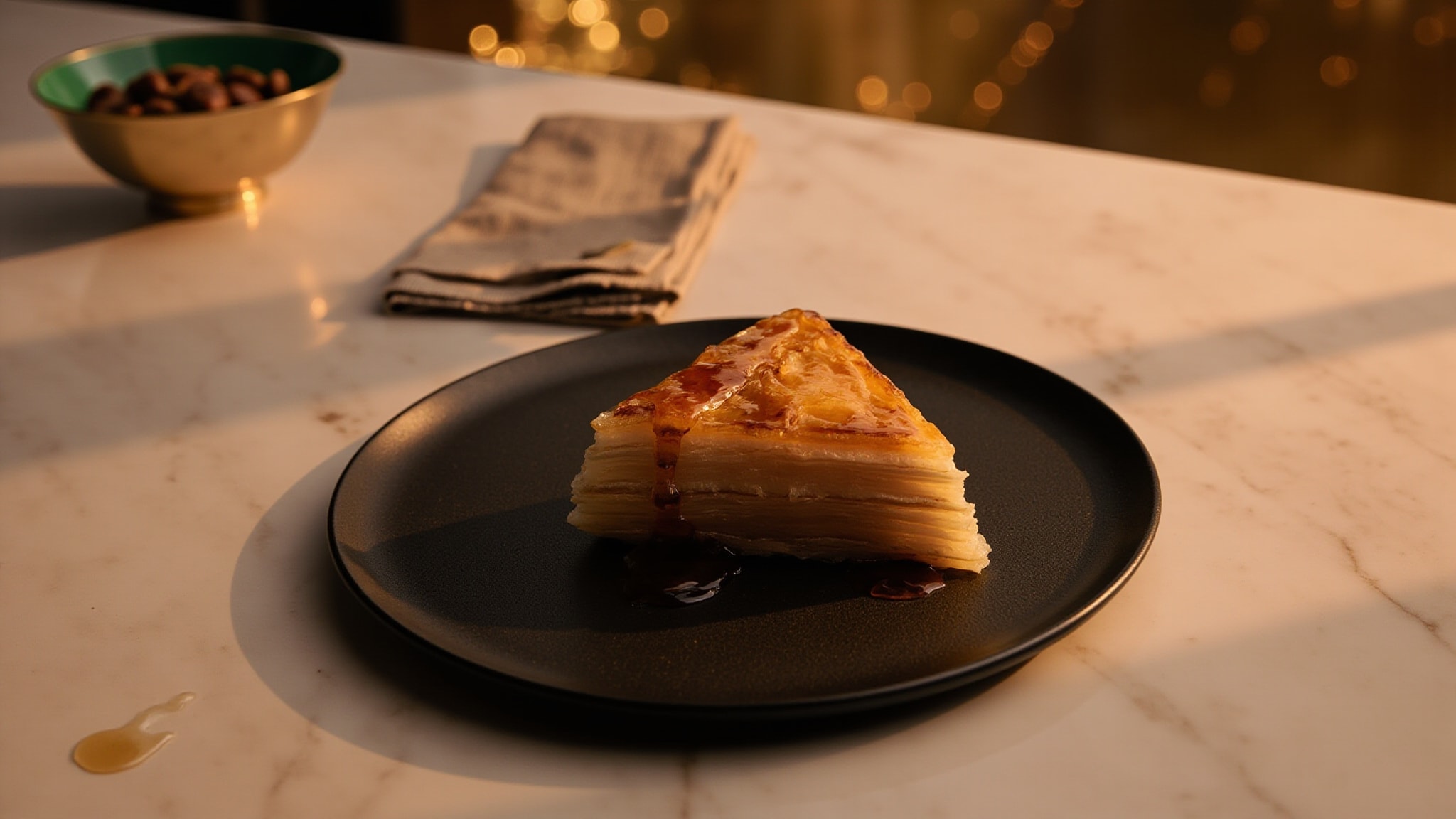 Honeyed Nuts Baklava by The Dua Brand. Atmospheric mood