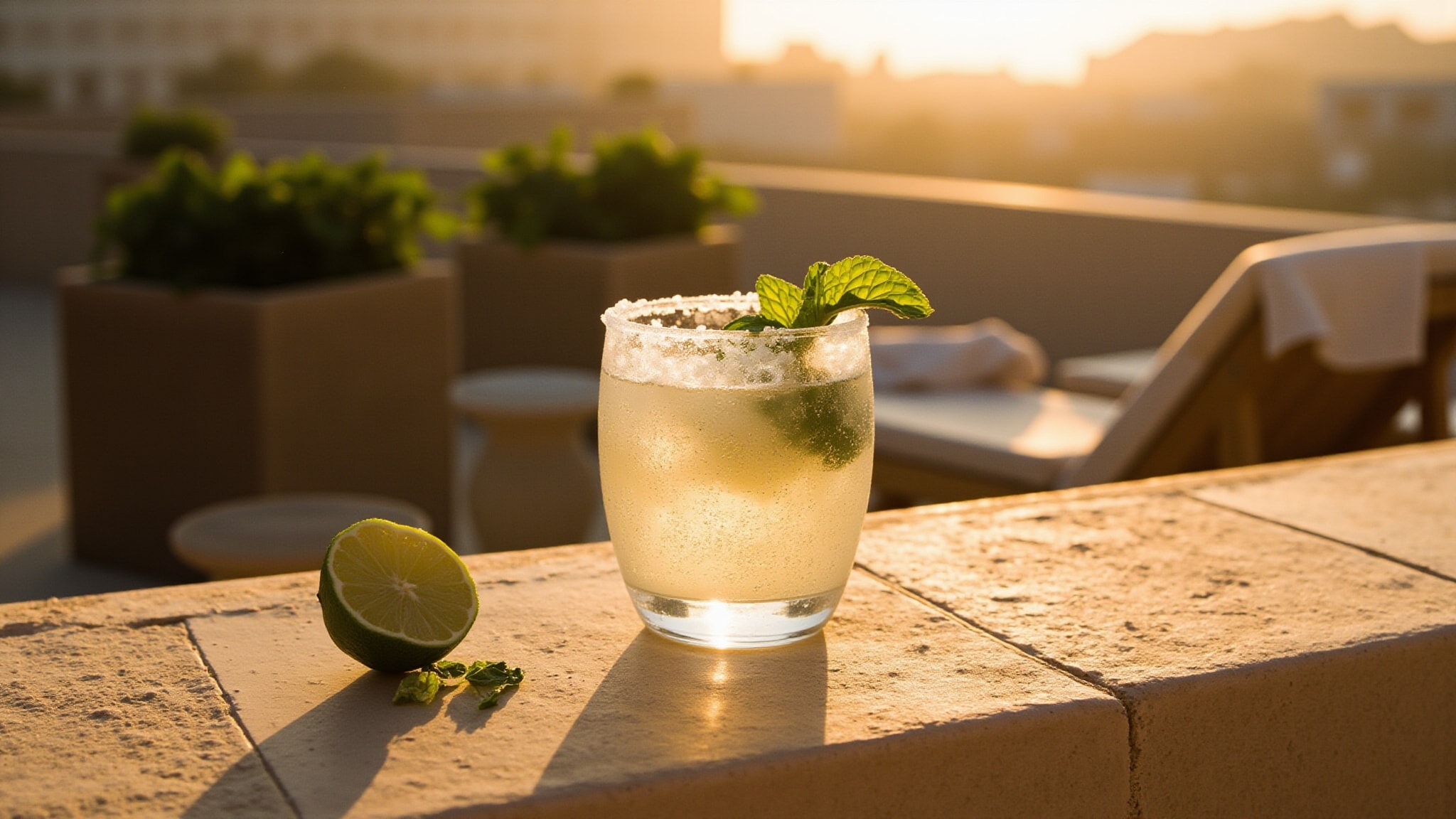 Mint Margarita by The Dua Brand. Atmospheric mood