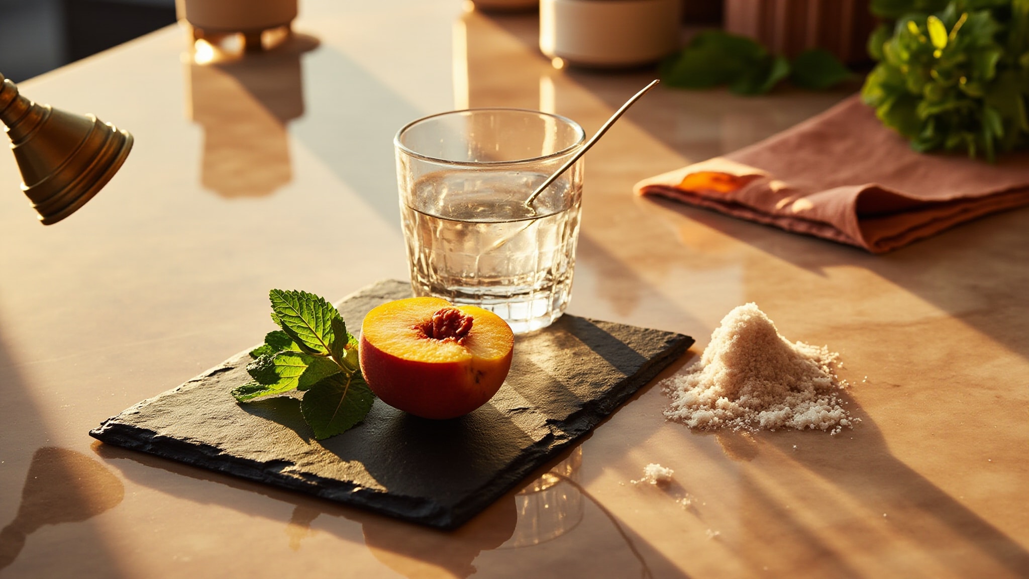 Peach Mojito by The Dua Brand. Atmospheric mood