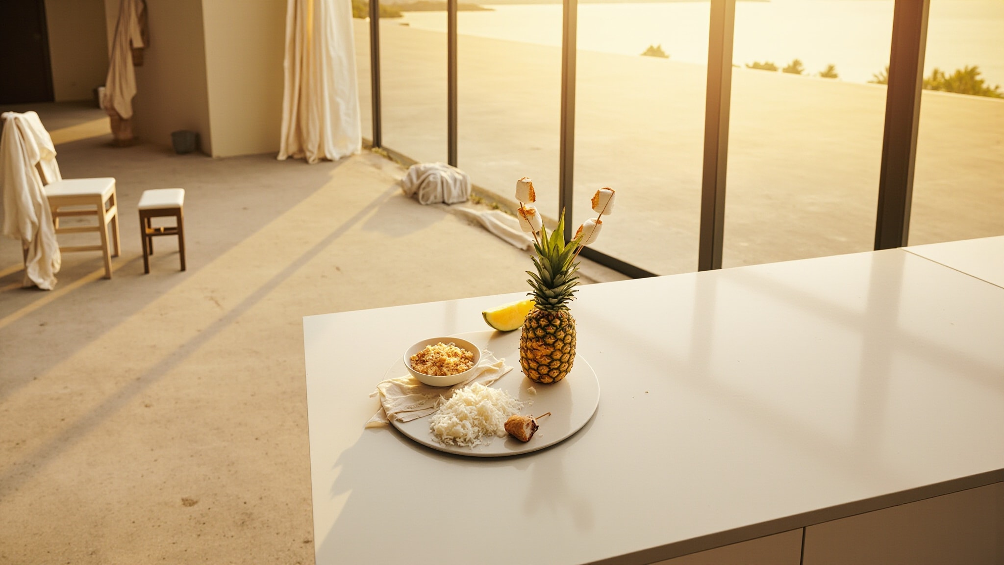 Pina Colada Drenched Marshmallow by The Dua Brand. Atmospheric mood