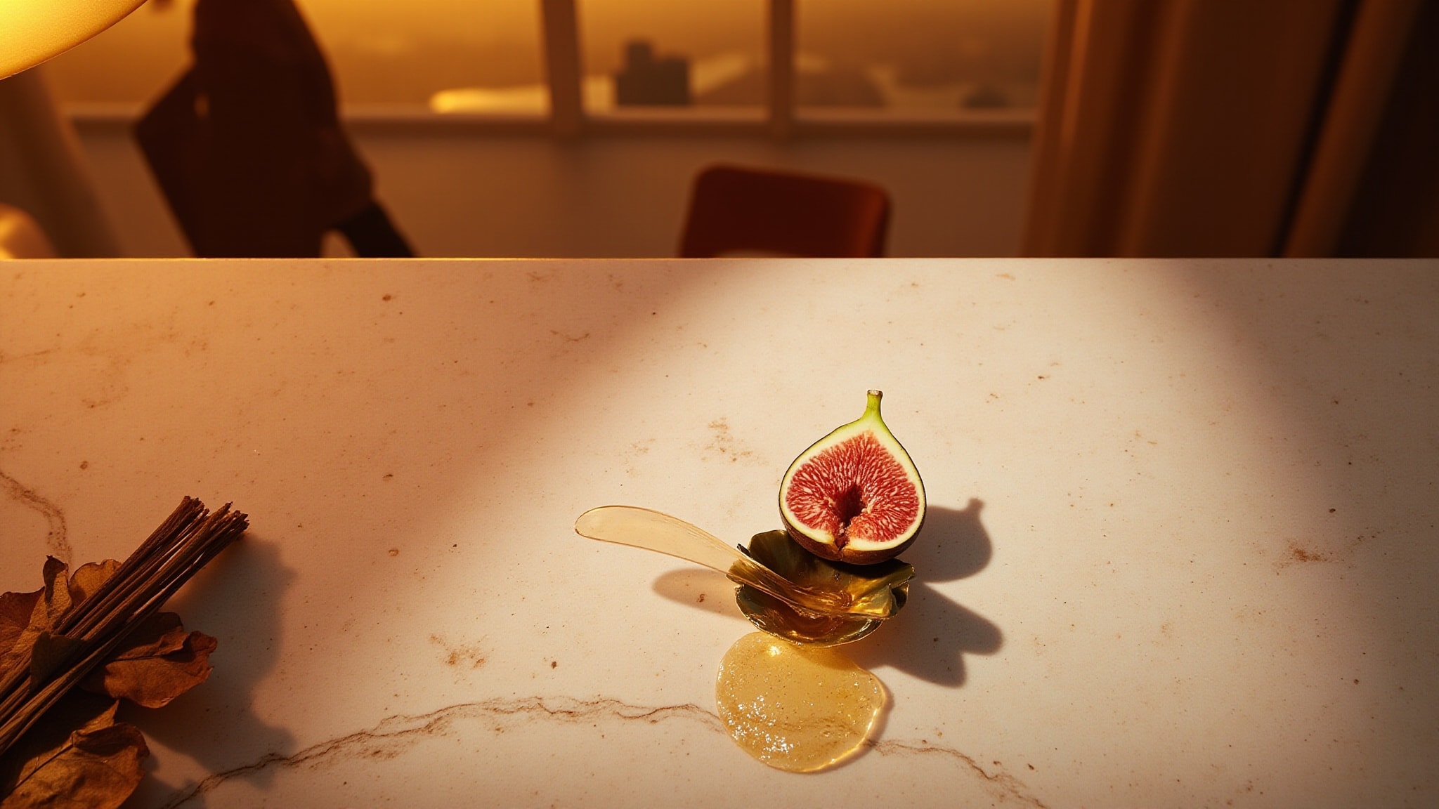 Smoky Honeyed Figs by The Dua Brand. Atmospheric mood