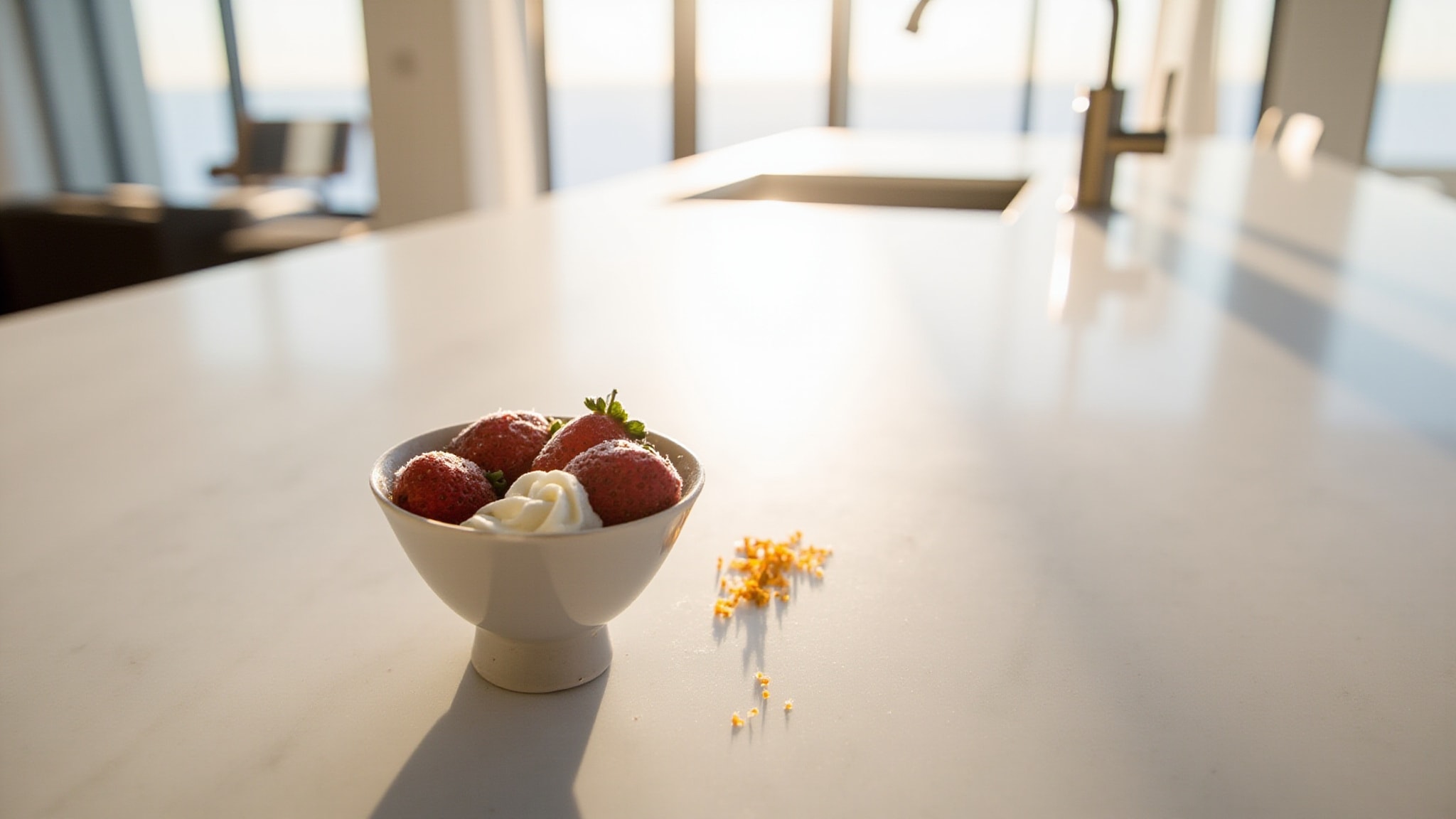 Snowy Strawberries by The Dua Brand. Atmospheric mood