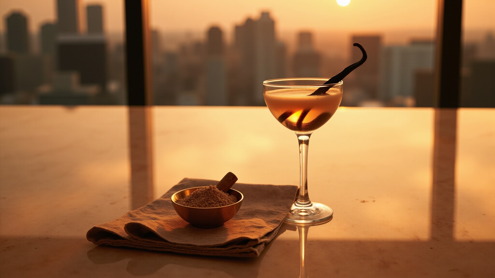 Sugar Spiced Banana Liqueur by The Dua Brand. Atmospheric mood