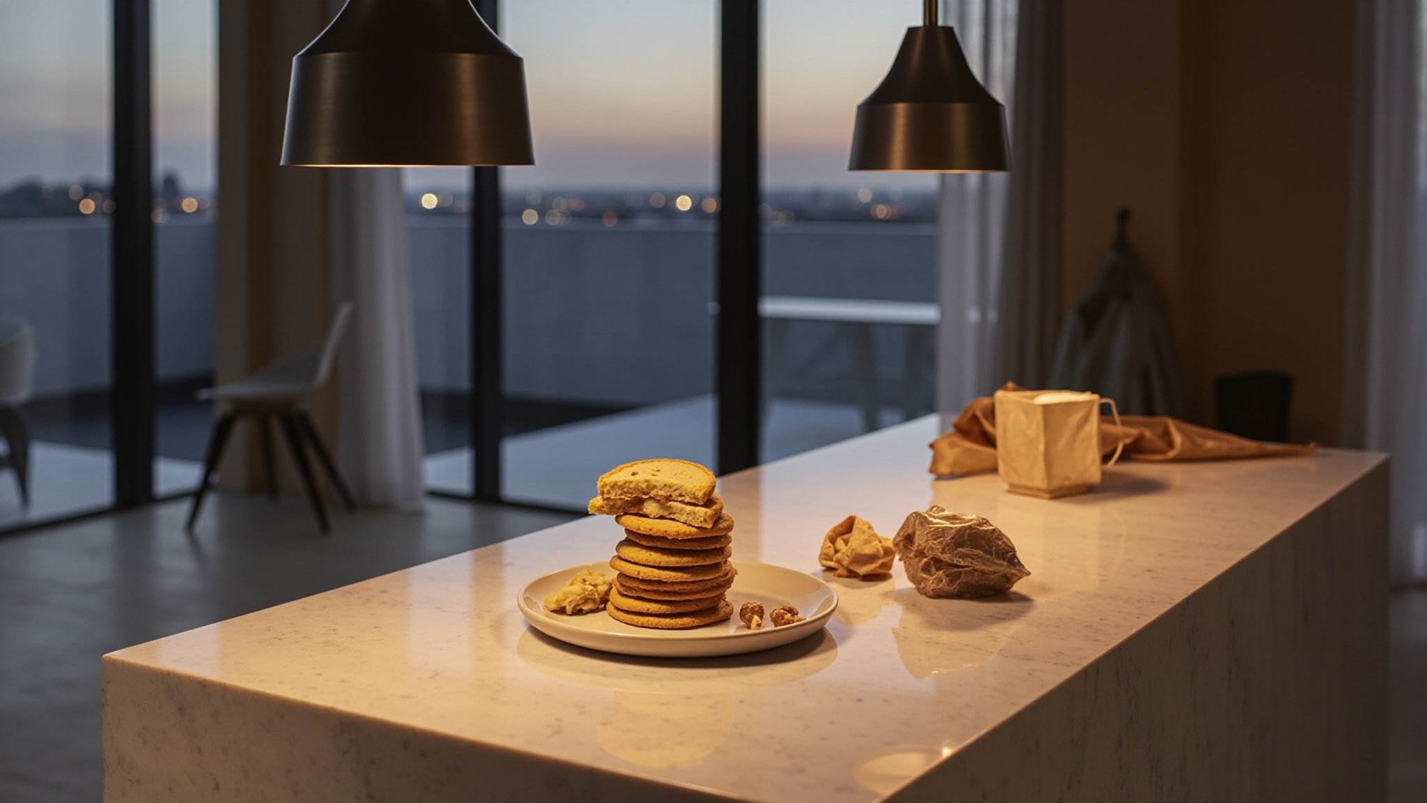 White Chocolate Macadamia Cookies by The Dua Brand. Atmospheric mood