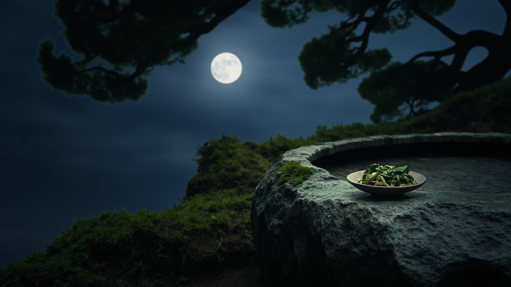 The Moon and I by Floraïku. Atmospheric mood