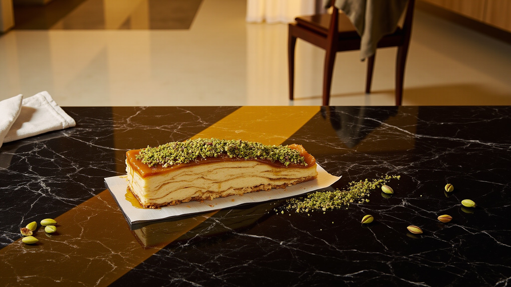 Golden Kunafa by The Orientalist. Atmospheric mood
