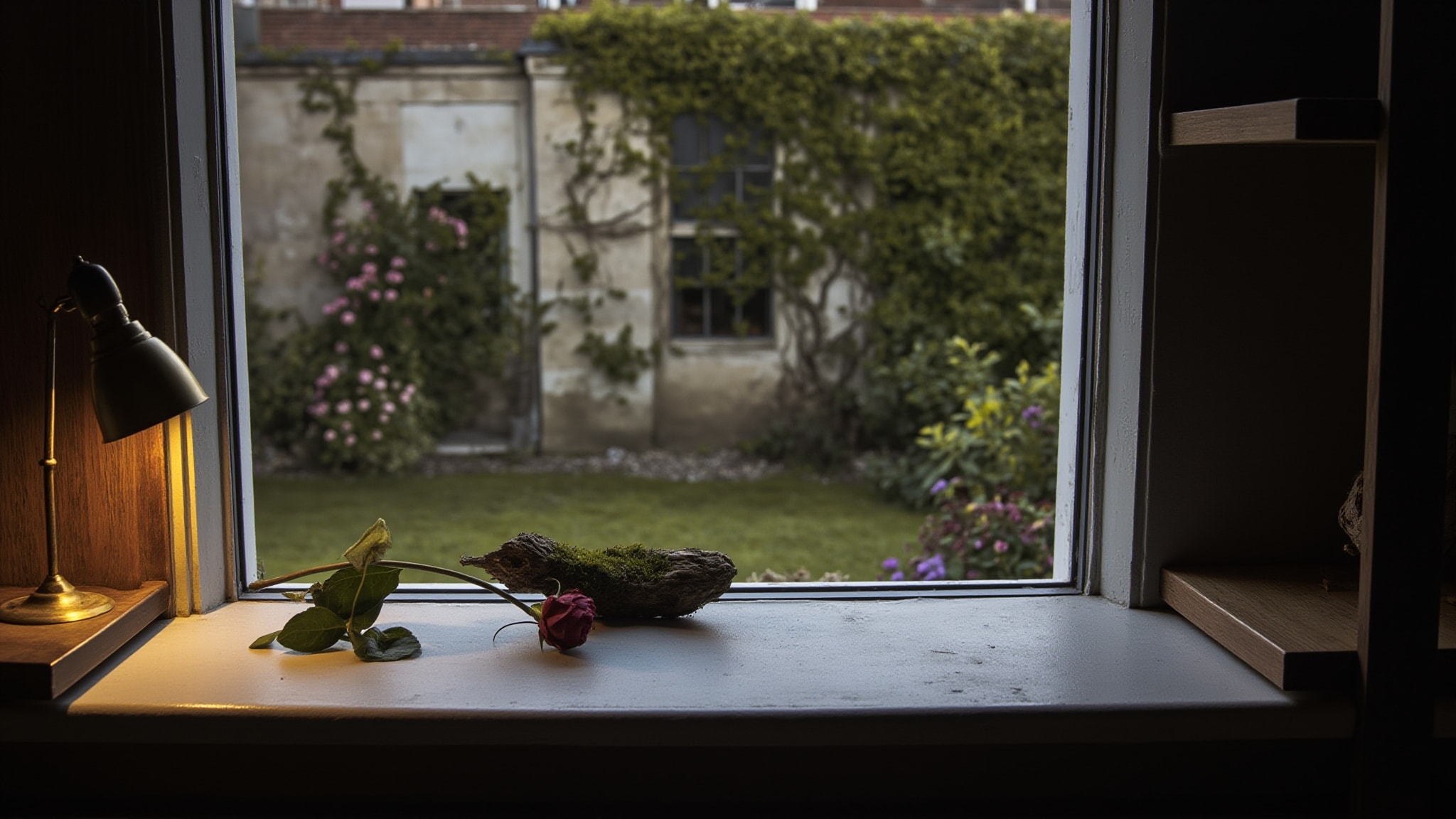 His Lordship's Backyard Roses by TOMBSTONE. Atmospheric mood