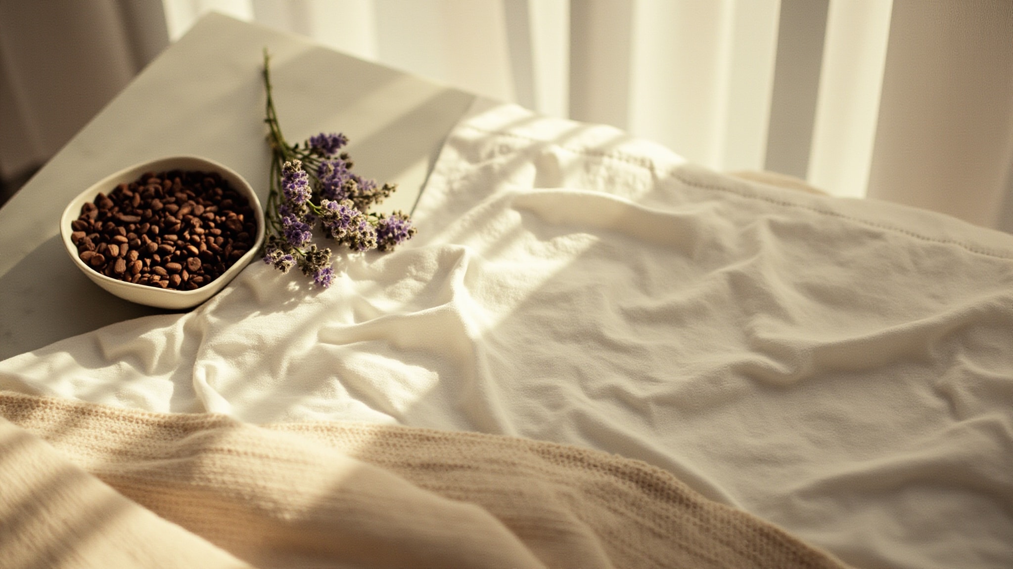 Embrace French Lavender and Tuberose by Vera Wang. Atmospheric mood