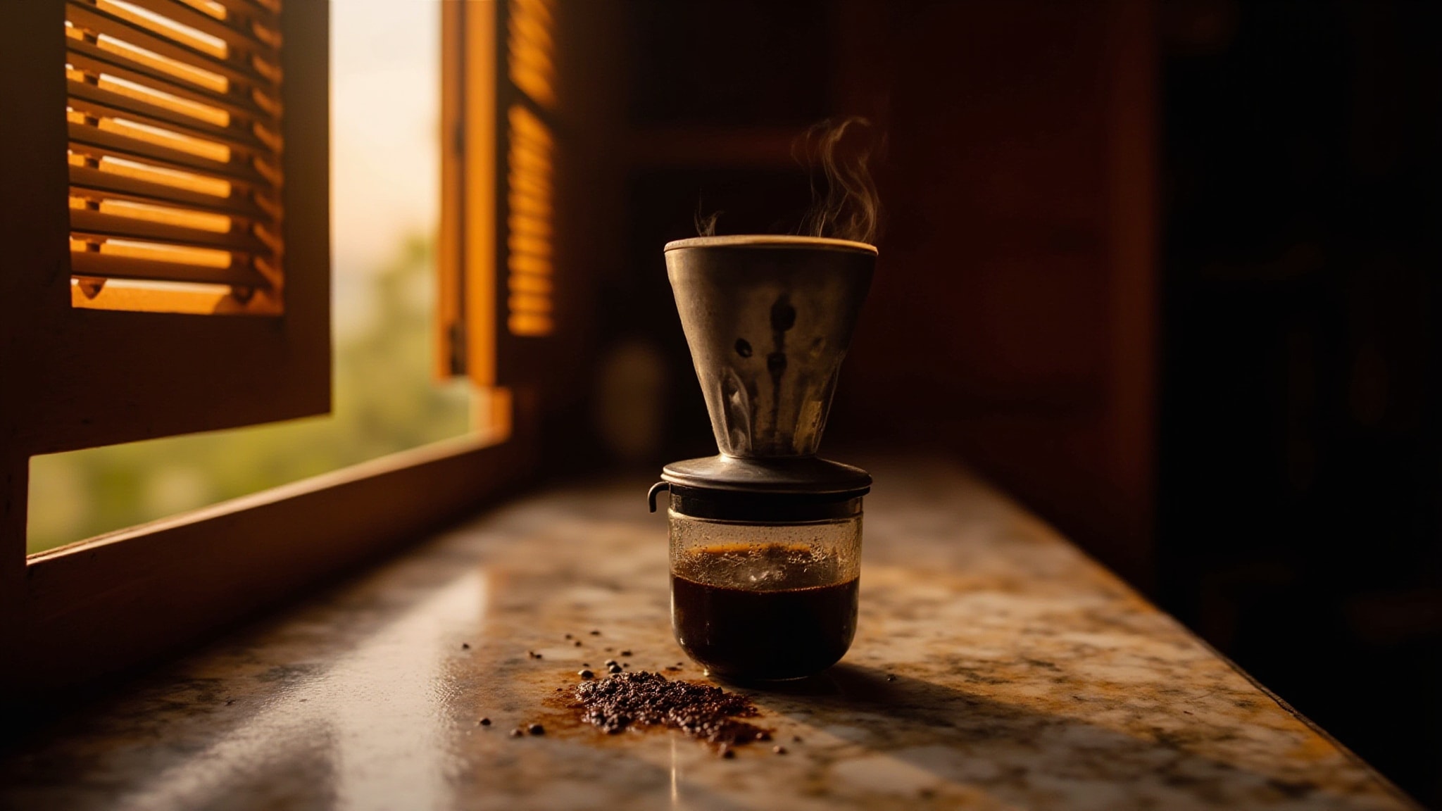 Vietnamese Coffee by d'Annam. Atmospheric mood