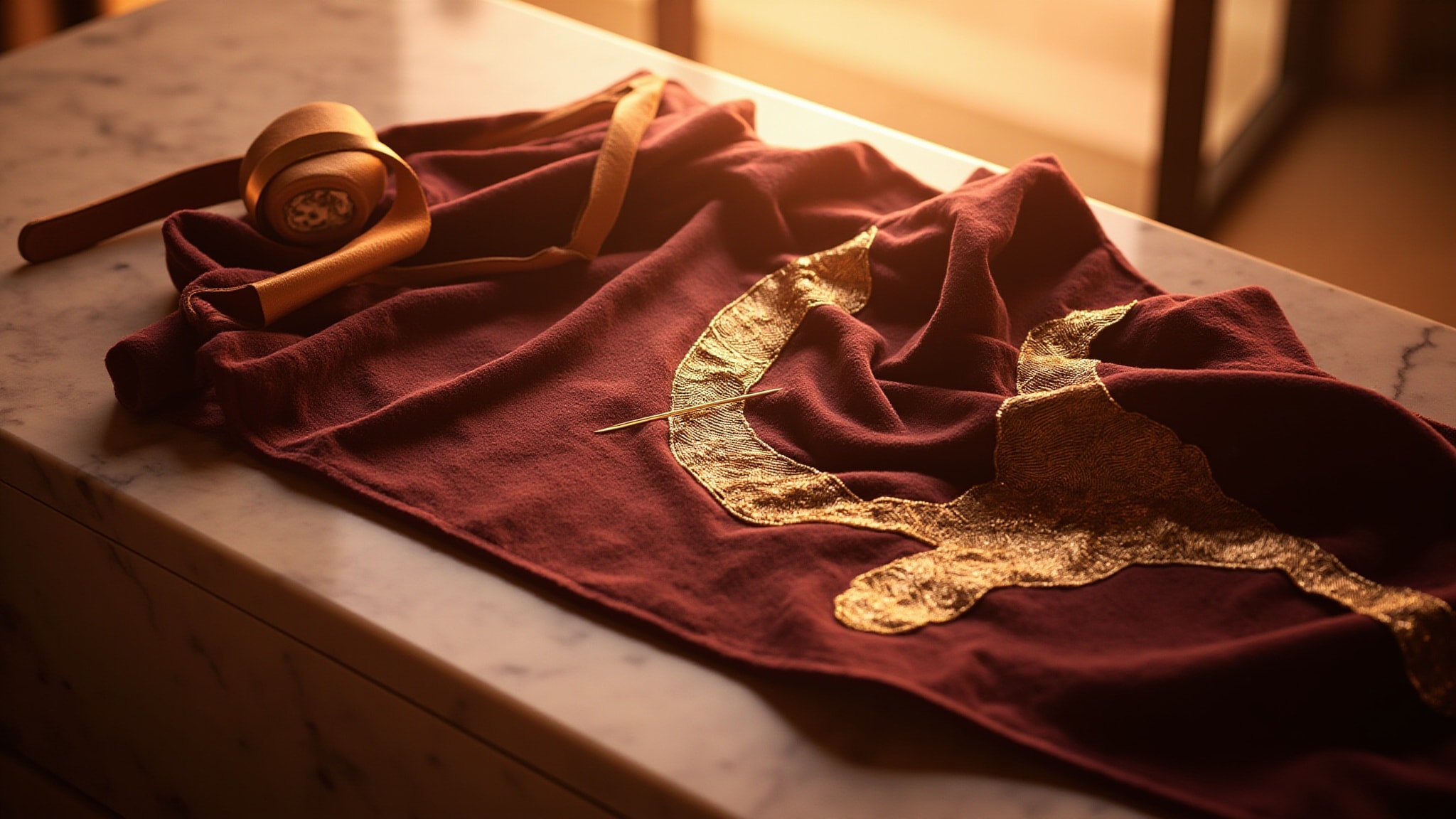 Exquisite Embroidery by Yves Saint Laurent. Atmospheric mood