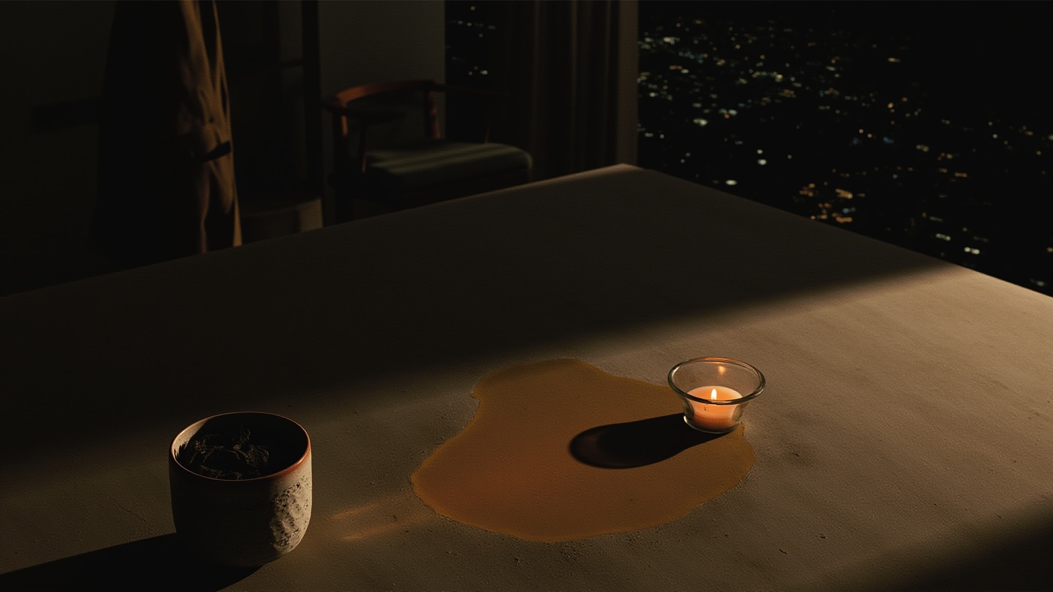 Aged Pu-Er Tea 夜访普洱 by Zhufu 竹浮. Atmospheric mood